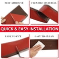 thumbnail image 5 of Vinyl Wall Base Baseboard Molding Trim 4" Flexible Self Adhesive Rubber Wall Base Moulding Trim Peel and Stick Design, 4 Inch x 100 Feet, Brown, 5 of 6