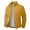 Yellow, variant on Jalioing Zip Up Jacket for Men Business Casual Long Sleeve Stand Collar Jacket Solid Color Hoodless Windbreaker with Pocket