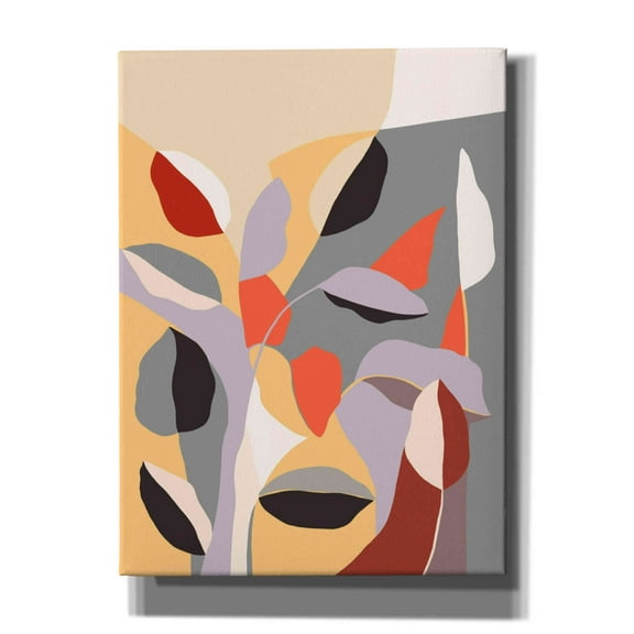 Epic Graffiti 'Happy Leaves B' by Ioana Horvat, Giclee Canvas Wall Art, 40"x54"
