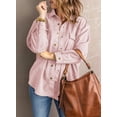 thumbnail image 4 of Asyoly Women Winter Shacket Jacket Long Sleeve Button Down Faux Suede Jacket Coats Casual Outwear with Pockets S-XXL, 4 of 7