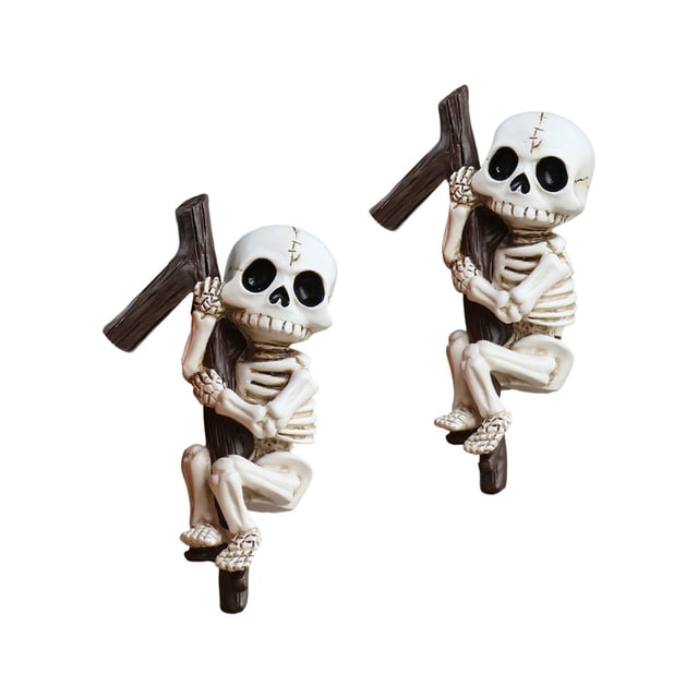 Set de esculturas de esqueleto de resina para decoración de jardín de Halloween