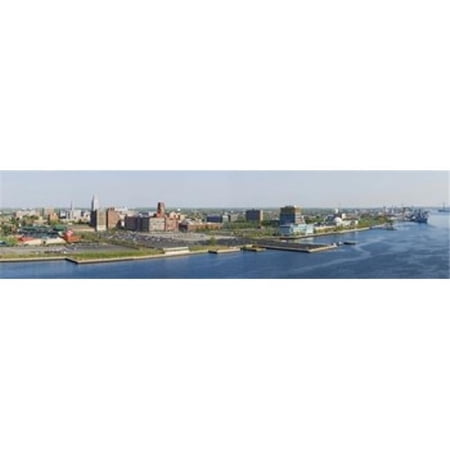 Buildings at the waterfront Adventure Aquarium Delaware River Camden Camden County New Jersey USA Poster Print by - 36 x 12