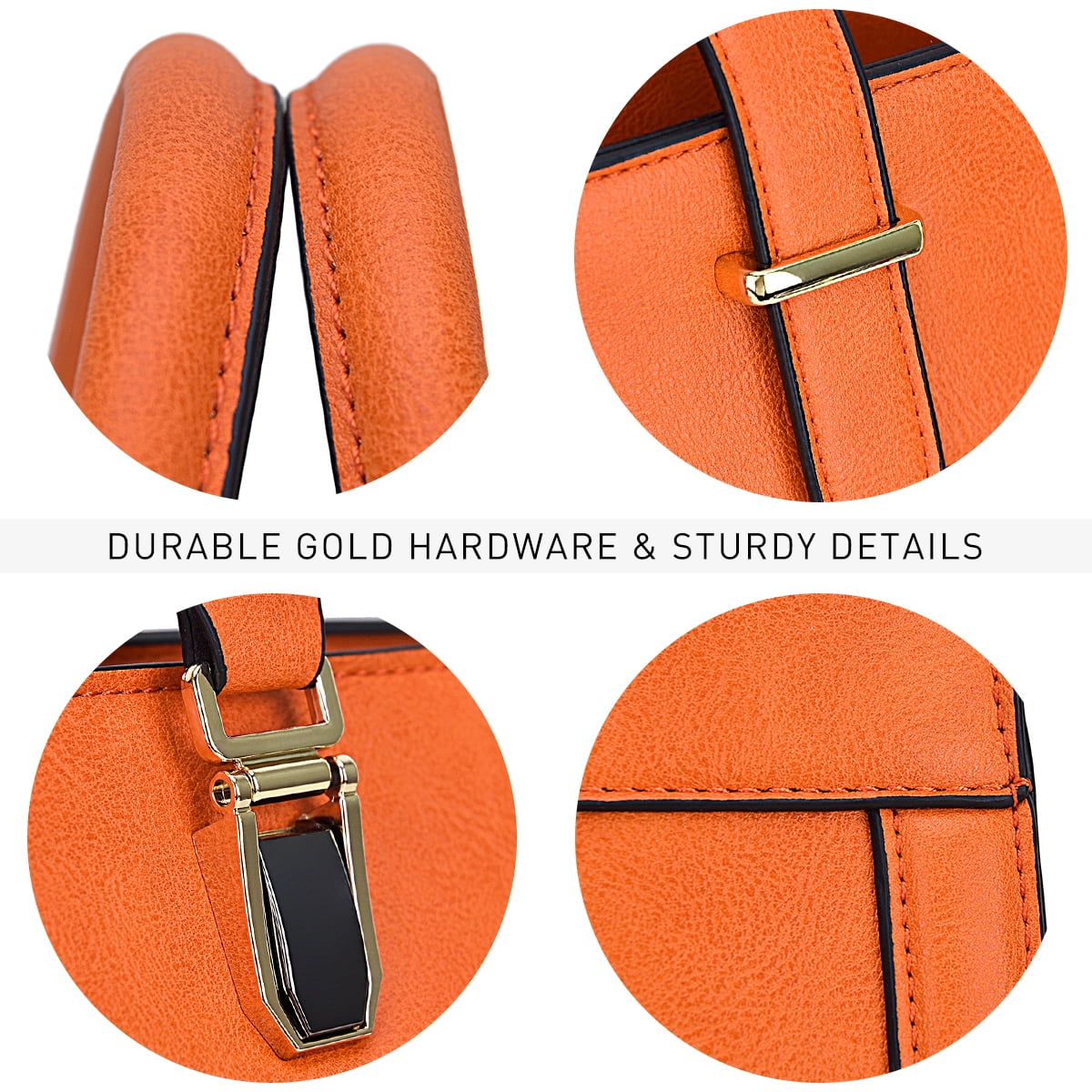 Women's Handbag Flap-Over Belt Shoulder Bag top Handle Tote Satchel Purse Work Bag W/Matching Wristlet