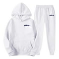 thumbnail image 4 of Men's And Women's Autumn And Winter Fashion Casual Letter Printed Sports Long Sleeved Hoodie Set Men Cotton Fleece Hooded Sweatshirt, 4 of 4