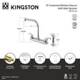 thumbnail image 4 of Kingston KB718LLSP Two-Handle 4-Hole 8" Centerset Kitchen Faucet with Side Sprayer in Brushed Nickel, 4 of 4