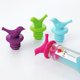 thumbnail image 3 of Juego de 4, tapón de botella de vino, tapón de vino de silicona, lindo, decorativo, colores variados, 3 of 5