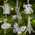 thumbnail image 4 of Adornos de gota de carámbano de copo de nieve, árbol de Navidad de cristal, decoración transparente, colgante, decoración navideña para el hogar, Navidad, Año Nuevo, 4 of 5