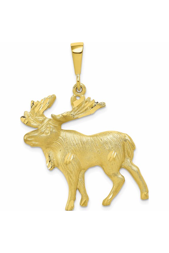 10K Yellow Gold Moose Charm (35 X 23) Made In United States 10c801