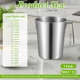 thumbnail image 2 of 2L 18/8 Stainless Steel Measuring Cup with Handle and Pour Lip, 304 stainless pitcher with marking with handle, 68OZ/2 Liter- 8 Cup, Heavy-Duty Pitcher, 2 of 7