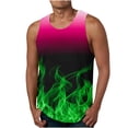 thumbnail image 1 of IROINID Tank Tops for Men,Men Casual Fashion Gradation Printing Pullover Round Neck Sports Tank Tops, 1 of 4