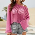 thumbnail image 1 of Camisetas Sin Mangas De Ganchillo Camiseta informal para mujer, cuello redondo, parte superior de punto sexy, ropa de vacaciones (rosa roja L) Cgtredaw Para estrenar, 1 of 6