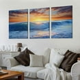 thumbnail image 2 of Nawypu canvas wall art for living room Blue Ocean Sea sun landscape painting bathroom Wall Decor Ready to Hang for Home Decorations office family bedroom kitchen Works canvas 12''x16''X3 Panels, 2 of 4