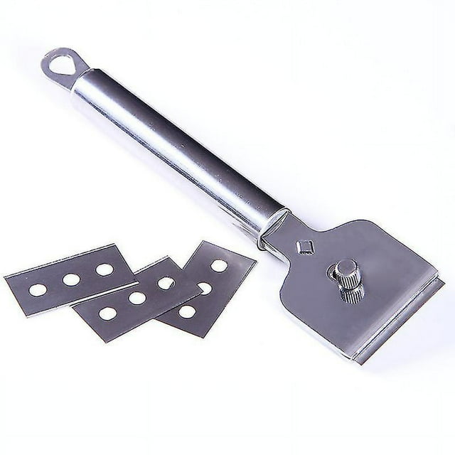 Professional Glass Ceramic Hob Scraper With 4 Metal Replacement Blades, Induction Hob Scraper, Glass Scraper, For Cleaning Home Kitchen, Oven, Inducti
