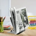 thumbnail image 2 of unbranded  Book Rack Display Holder Bookshelf Stand Office Student Black, 2 of 8