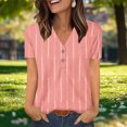 thumbnail image 2 of WRKEKC Womens Floral Casual Tops, Womens Dressy Casual Tops, Womens Summer Tops Casual Short Sleeve V-Neck Shirts Business Dressy Work Blouses S, 2 of 7