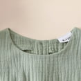 thumbnail image 6 of NOLDARES Toddler Baby Girl T Shirt Shorts Set Waffle Bow Sleeveless Slip Ruffle Tops Matching Outfit Spring Summer Clothes(Green,4-5 Y), 6 of 9