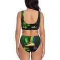 thumbnail image 3 of Daiia St. Patrick's Day4 Women's Bikini Set Two Piece Swimsuit High Waisted Bikini Adjustable Straps Bikini Perfect for Beach, Pool, and Summer Vacation-Large, 3 of 9