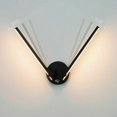 thumbnail image 1 of Aplique de baño con interruptor, 2 bombillas, 12 W, LED para espejo de baño de 73 cm, luz LED doble, brazo giratorio de 300° (negro 3000 K) | MOON, 1 of 5