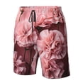 thumbnail image 4 of Fotbe Delicate Pink Carnations Trajes de Baño Estampados para Hombre, Shorts de Verano de Secado Rápido, Ropa de Playa, Bañadores-3X-Large, 4 of 6