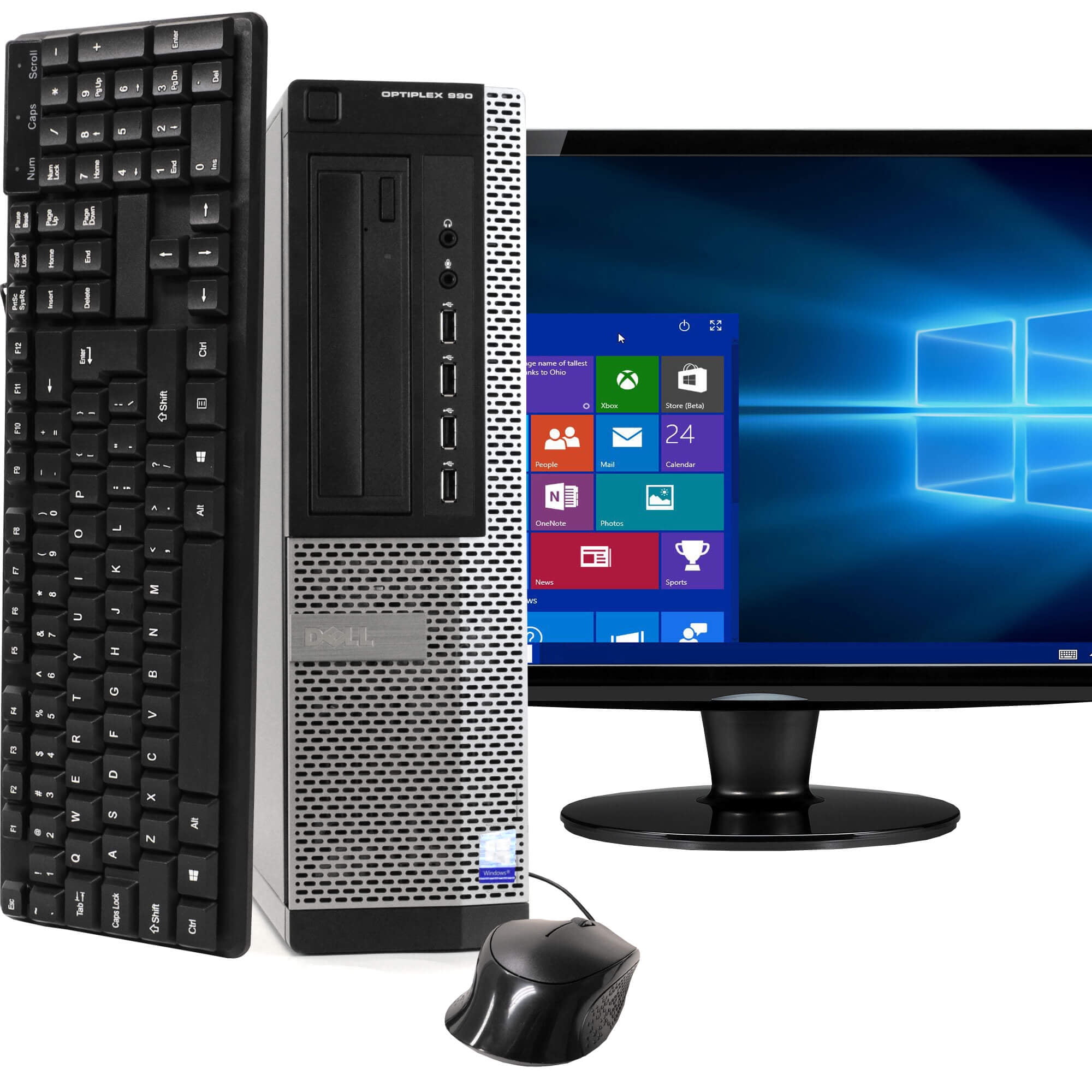Windows 10 Pro Wi-Fi 16GB DDR3 RAM Gaming Keyboard & Mouse Renewed Custom Built Dell OptiPlex Tower Desktop Computer PC i5 4570 3.20 GHz 512 GB SSD 