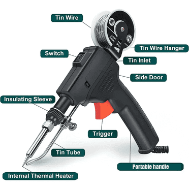 DEXIMRO Welding Machine Handheld Portable ARC Welder Gun Hand Held Welder Machine with Adjustable Rubber Mount  Inverter  for Metal,Electric Repairs, DIY