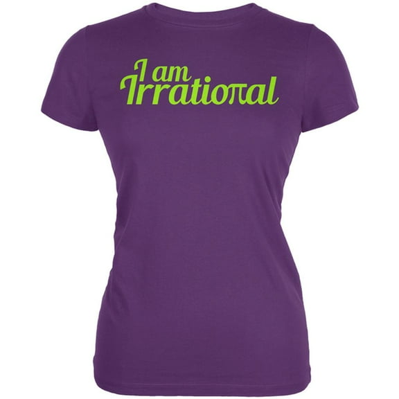 Pi Day Math Geek I am Irrational Juniors Soft T Shirt