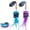 Purple&Blue, variant on Brass Inline Spinner Bait, Rooster Tail Fishing Lure for Musky Pike Walleye Trout Bass