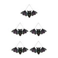 thumbnail image 1 of Shengyu Durable Halloween Bat Decor Hanging - Easy To Install Widely Used Stained Glass Suncatcher Practical B 5Set, 1 of 6