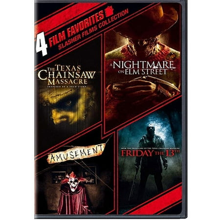 4 Film Favorites: Slasher Films Collection - The Texas Chainsaw Massacre (2003) / Nightmare On Elm Street (2010) / Amusement / Friday The 13th (2009)