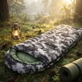 thumbnail image 4 of Ultralight Camouflage Camping Sleeping Bag,Thick Insulated Cotton Envelope Sleeping Bag,Waterproof Portable Rectangular Sleeping Bag for Adults Kids,Cold Weather Camping Hiking Fishing Emergency Use, 4 of 7