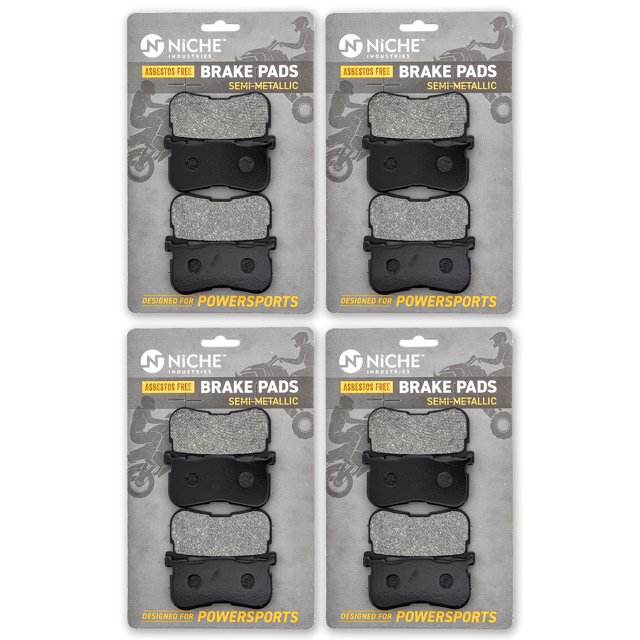 Niche Rear Brake Pad for Harley Davidson Freewheeler Semi-Metallic Motorcycle 4 Pack 519-KPA2518D