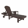 thumbnail image 4 of WestinTrends 2 Piece Adirondack Poly Reclining Chaise Lounge With Arms & Wheels, Dark Brown, 4 of 5