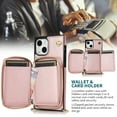 thumbnail image 2 of iPhone 13 Pro Max Wallet Case with Crossbody Strap, Dteck Zipper Pocket Purse Phone Case with RFID Blocking Card Holder Compatible with iPhone 13 Pro Max, Rosegold, 2 of 10