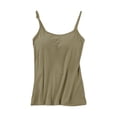 thumbnail image 2 of Built In Bra Tank Tops For Women Sleeveless Cami Workout Shirts Spaghetti Strap Tank Top Workout Camisole Camisole Tops For Women Yoga Shirt Running Bras Workout Yoga Shirts Basic Tank Tops Green L, 2 of 6