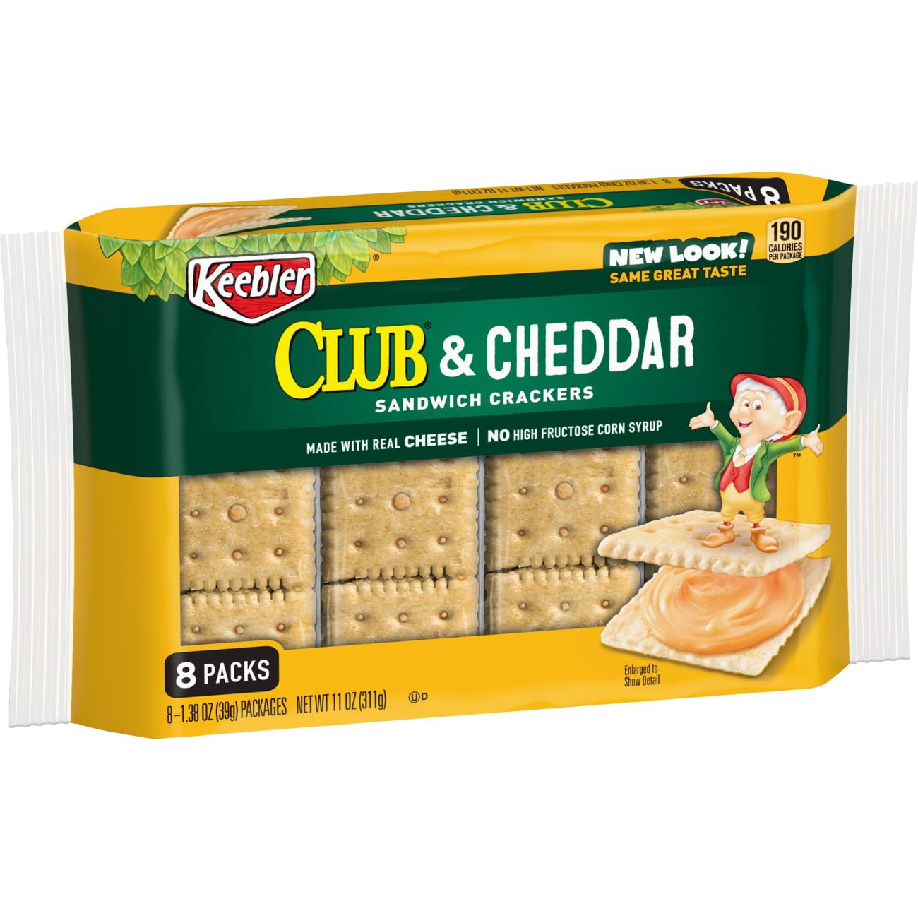 Keebler Club & Cheddar Sandwich Crackers, 1.38 Oz., 8 Count