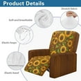 thumbnail image 6 of Renewold Sunflower Wood Grain Bee Print Stretch Recliner Couch Cover Heavy Duty Reclining Chair Cover 4 Pieces Lazy Boy Recliner Chair Slipcover Thick Soft Furniture Protector, 6 of 8