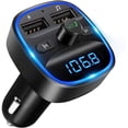thumbnail image 1 of Transmisor FM Bluetooth, reproductor MP3 Bluetooth, llamadas manos libres, 2 puertos USB 5V/2.4A1A, compatible con tarjeta SD/unidad flash USB, 1 of 5