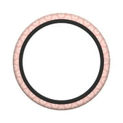 XMXY Car Steering Wheel Cover, Pink Daisies Pattern Non-Slip Jeep Truck Universal Elastic Steering Wheel Protector 15 inch