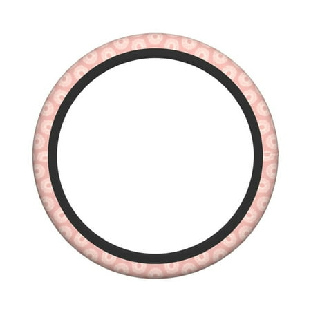 XMXY Car Steering Wheel Cover, Pink Daisies Pattern Non-Slip Jeep Truck Universal Elastic Steering Wheel Protector 15 inch