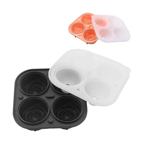 Pack 2,ice-cube Tray, Ice Mold,make 8 Cute Flower Shape Ice,silicone Big Ice Ball Maker For Cocktai