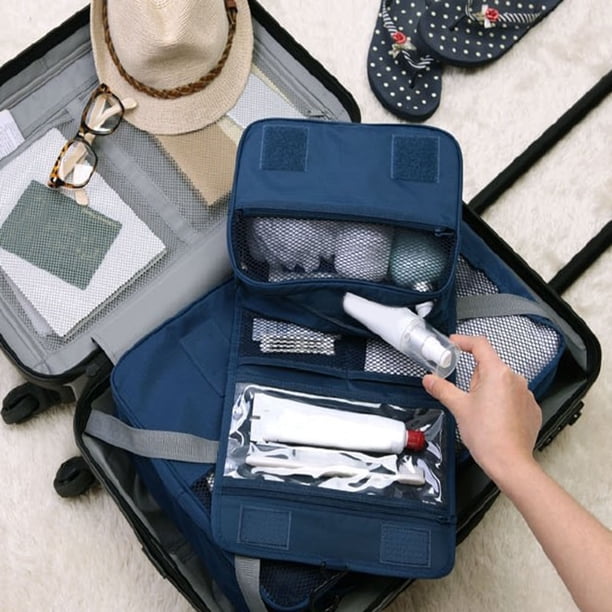 Bolsa de Aseo, Bolsa de Maquillaje Plegable de Gancho de Tela de Oxford para Cosmética