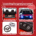 thumbnail image 4 of Conchico 24V 2 Seater Kids Ride on Truck with Remote Control, 2×100W Motor, Battery Powered Toys Car with USB/MP3 Charging & Battery Indicator, LED Lights, Bluetooth Music, Red, 4 of 9