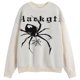 thumbnail image 1 of Suéter de araña para hombre, estilo oscuro, jersey de punto vintage, invierno 2024, suéter de mujer estilo Harajuku de calle alta estadounidense, jersey de gran tamaño, 1 of 5