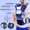 thumbnail image 4 of Portador de bebé, Canguro Porta Bebé Tipo Fular para Niños de 0 a 36 Meses, Mochila Ergonómica con Soporte para Cintura, Múltiples Compartimentos con Cierre, Ajustable a Varias Posiciones Xgeek C1, 4 of 7