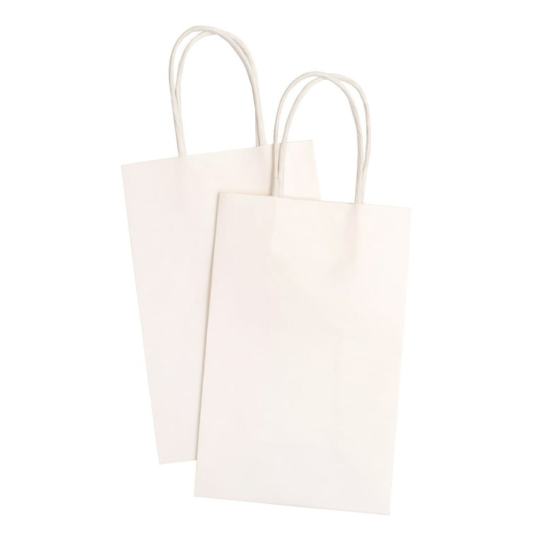 AZOWA Gift Bags Mini Kraft Paper Bags With Handles(Yellow, 25 Pcs)