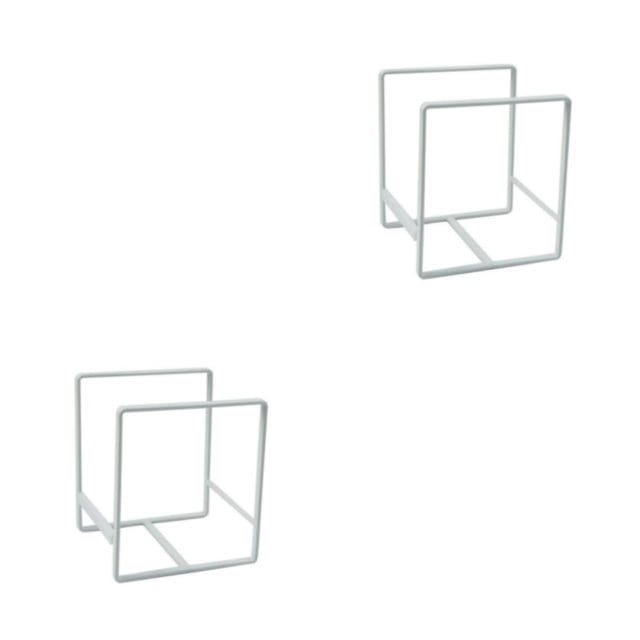 Bearachild Estante para platos práctico de Metal, elegante y organizador del espacio, ayudante de cocina, estante multifuncional, organizador de Blanco S 2Conjunto