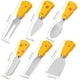 thumbnail image 2 of Juego de 6 cuchillos para queso, pequeños y bonitos cuchillos y tenedores para queso con mango de plástico, colección completa de cuchillos para queso de acero inoxidable para reuniones familiares,, 2 of 6