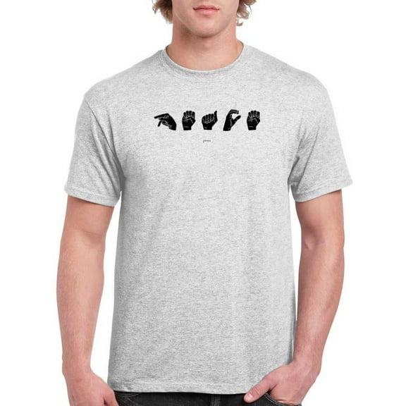 Sign Language V. T-Shirt Men -Emma Scarvey Designs, Male Medium