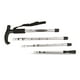 thumbnail image 4 of Postes de trekking Senderismo Balancines T Grip Montañismo Mochila Muleta Aleación de aluminio Anti-Shock Portátil Skiing Silver AweSitey OD003557-04, 4 of 7
