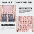 thumbnail image 6 of Pink Cow Strawberry Pattern Apron-Garden Aprons for Women with Pockets-Cotton Linen Waterproof Kitchen Cooking Gardening Aprons Adjustable for Kitchen,Cooking,BBQ and Salon 33x27 Inch, 6 of 7